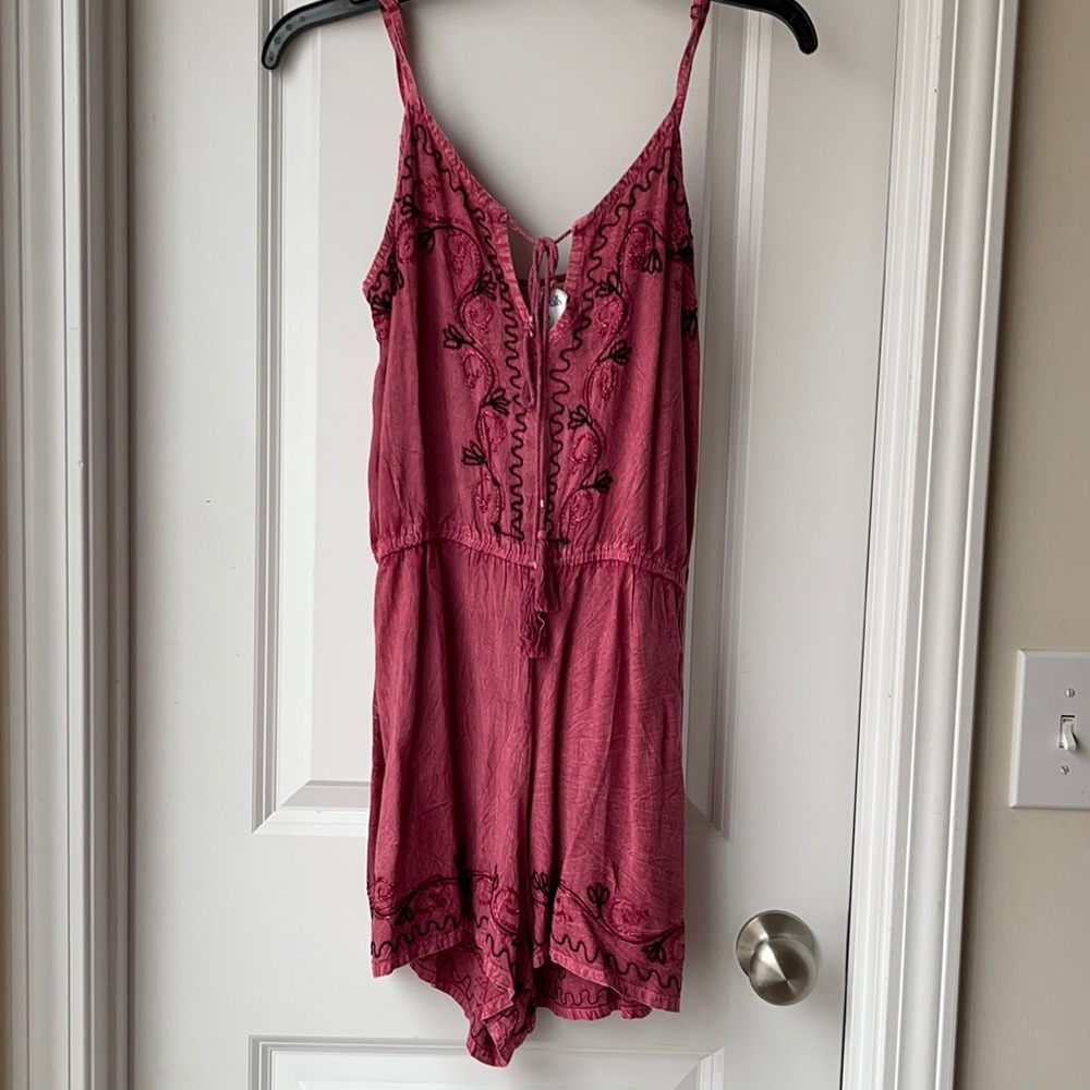 Dark pink romper
